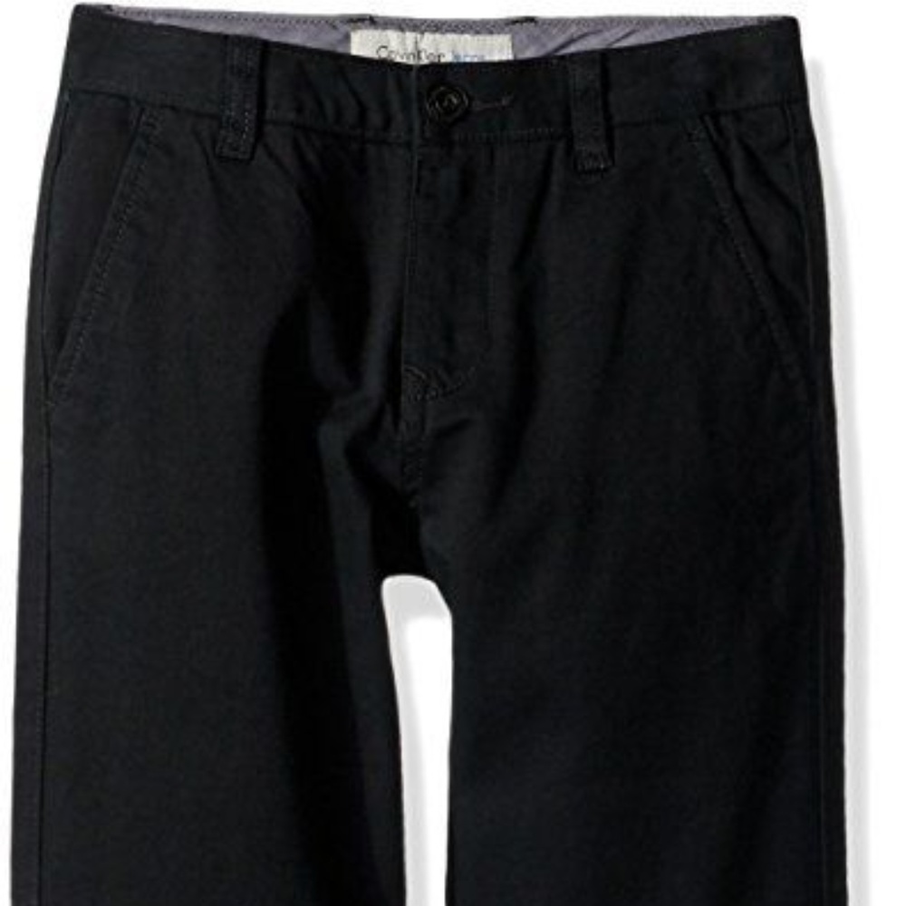 CK Boys Stretch Twill Flat Front Skinny Khaki Pant